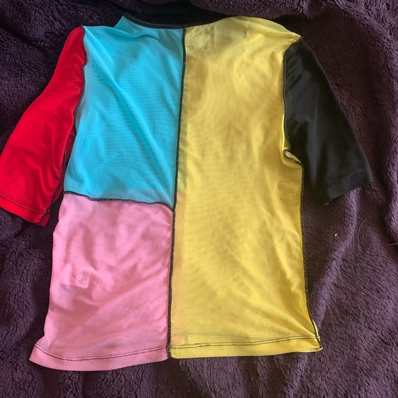 UNIF Colorblock Mesh Shirt, Size Medium - Picture 3 of 5